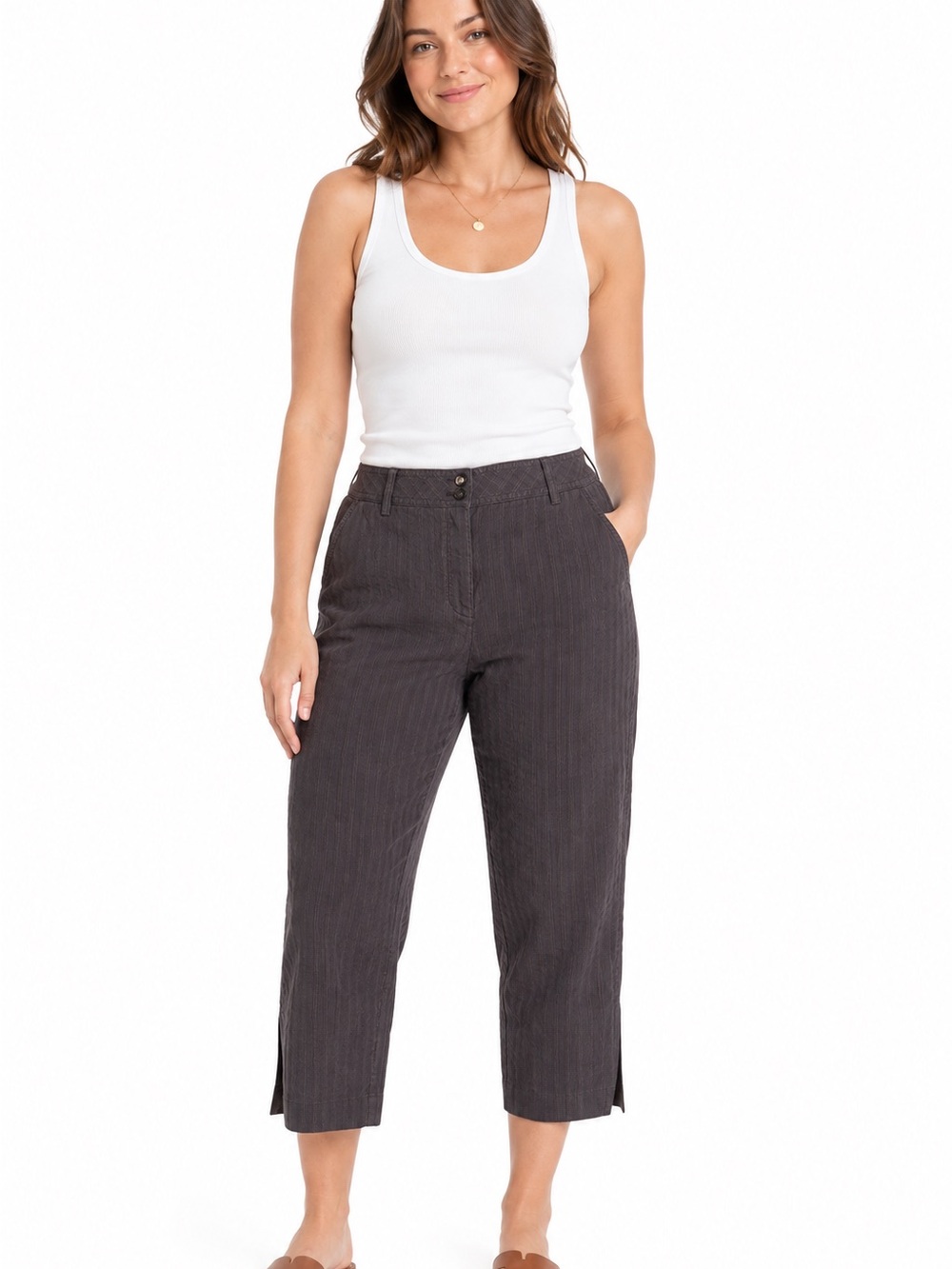 Alfani Charcoal Gray Pinstripe Dress Pants – Women’s Size 8